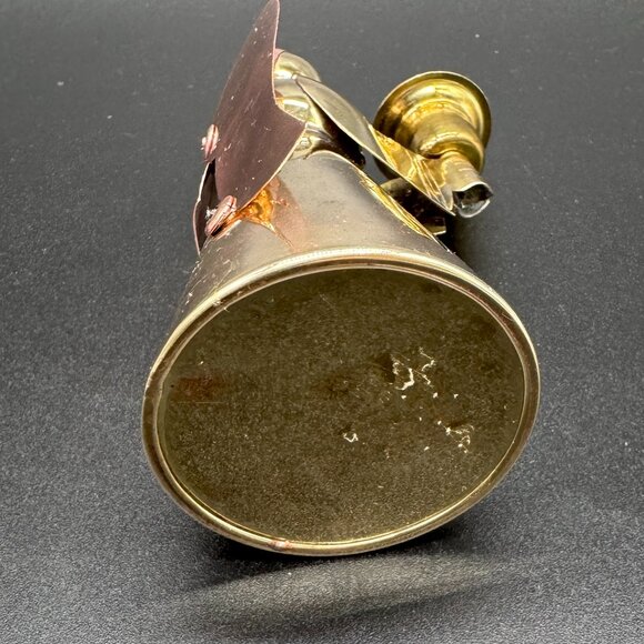 Vintage Brass and Copper Christmas Angel Candleholder Tapered candles - Picture 5 of 8